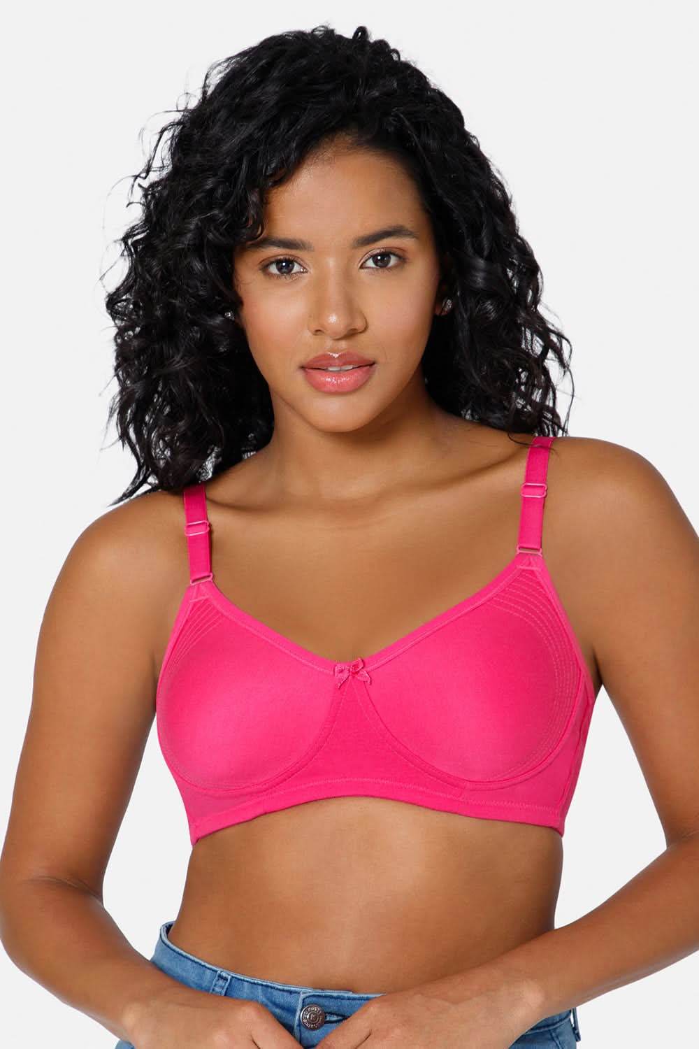 Everyday Full Coverage Non-Padded Intimacy T-Shirt Saree Bra - Fuchsia - DEFC - Naidu Hall Family Store