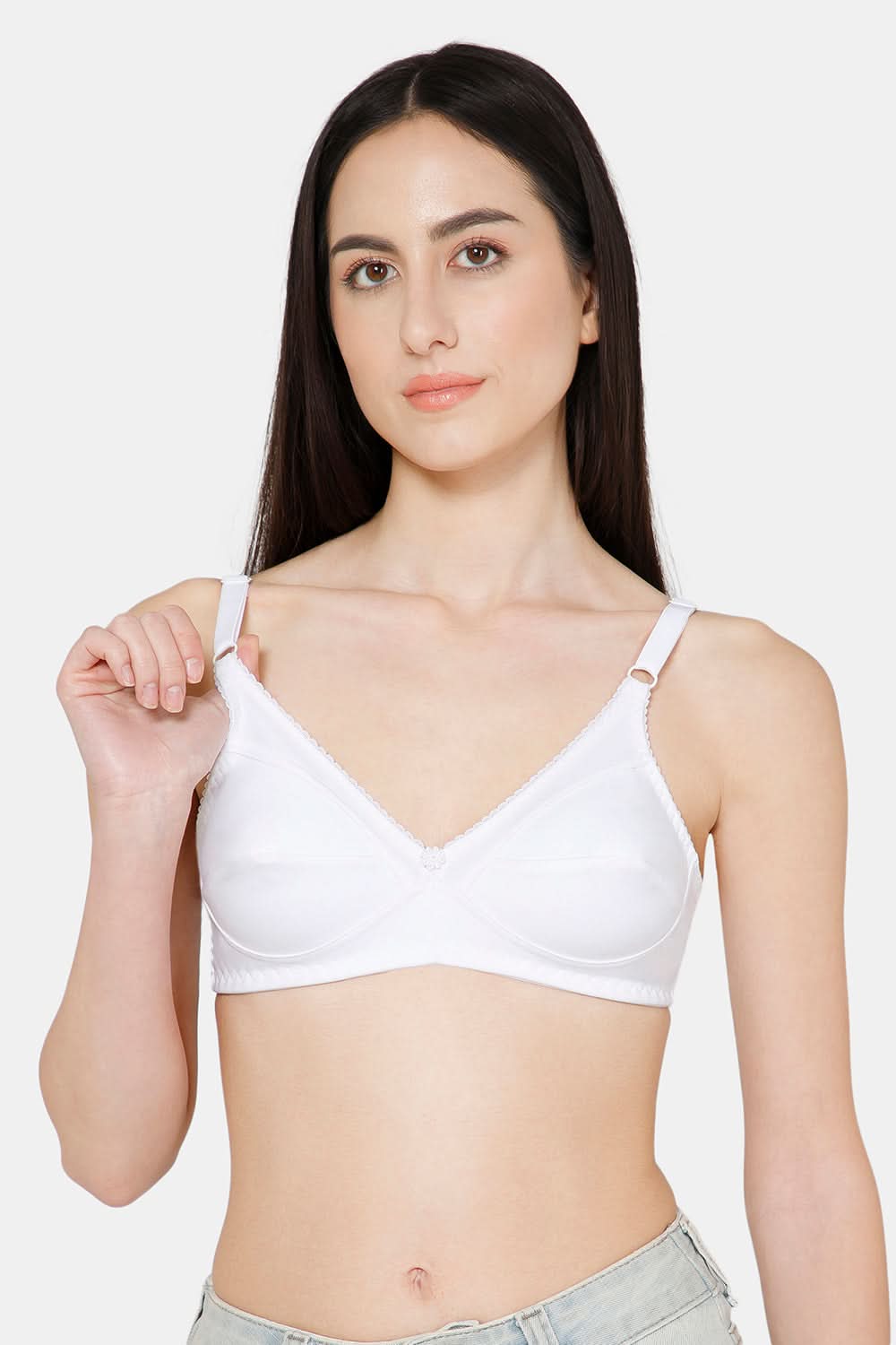 Naidu Hall Charmi Cotton Blend High-Coverage Non-Wired Saree and Salwar Bra with Adjustable Straps