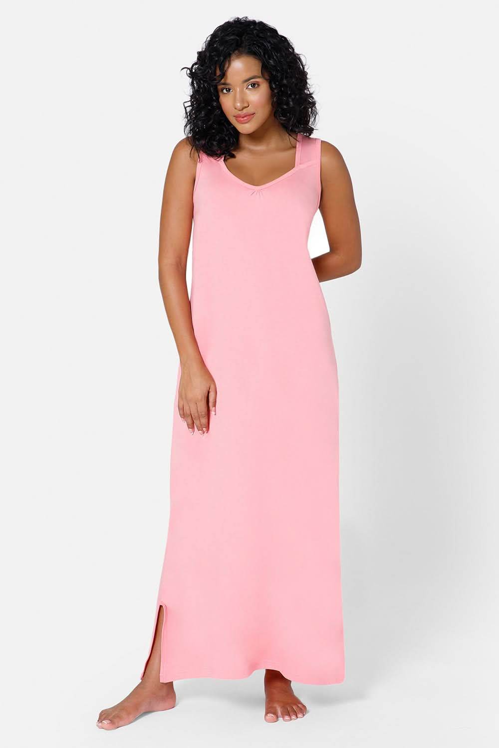 Intimacy Sleeveless Full-Length Night Slip | Ultra-Soft Cotton Comfort for All Seasons - Naidu Hall Family Store