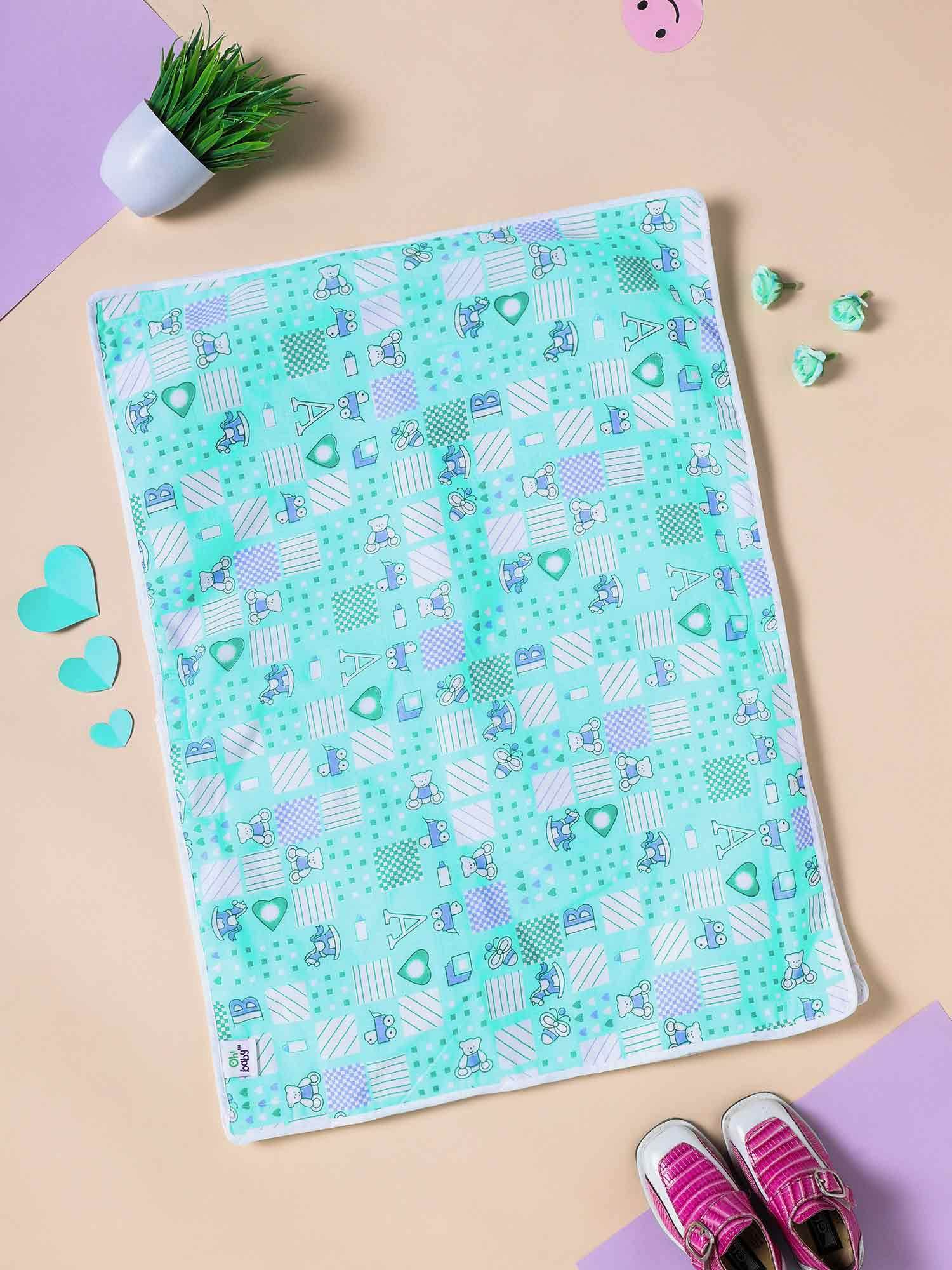 Oh Baby Printed Infants Detachable Massage Sheet Assorted -Cotton - Prfl - Naidu Hall Family Store