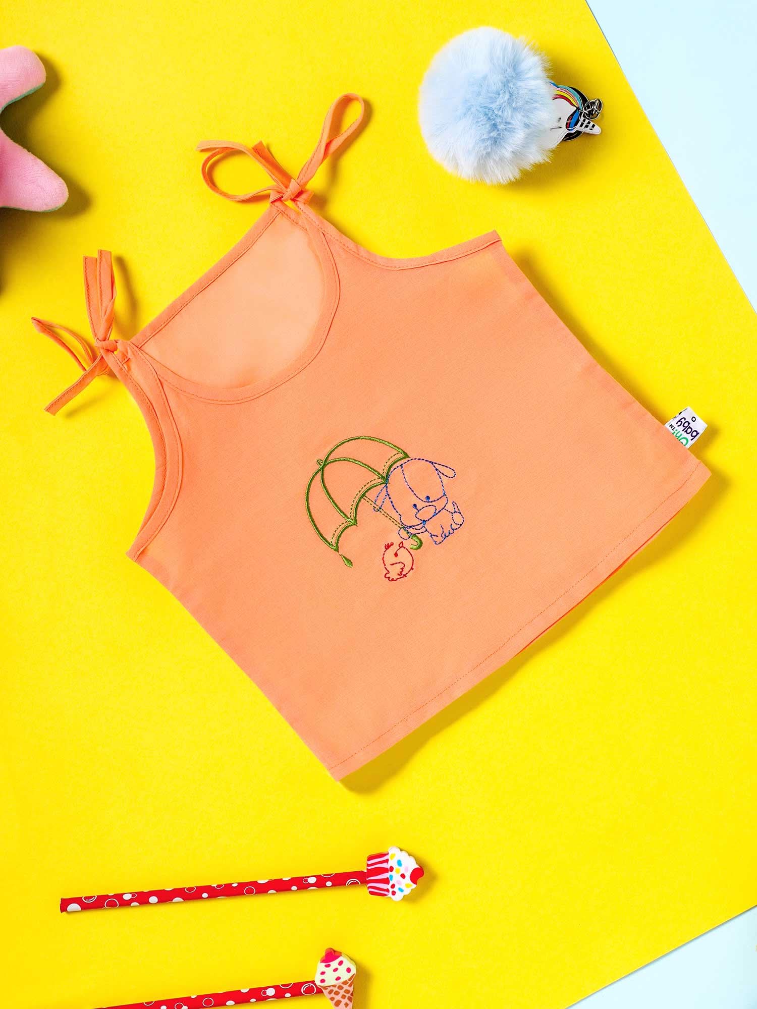 Oh Baby Plain Embroidery Shoulder Knot Assorted - Pl11