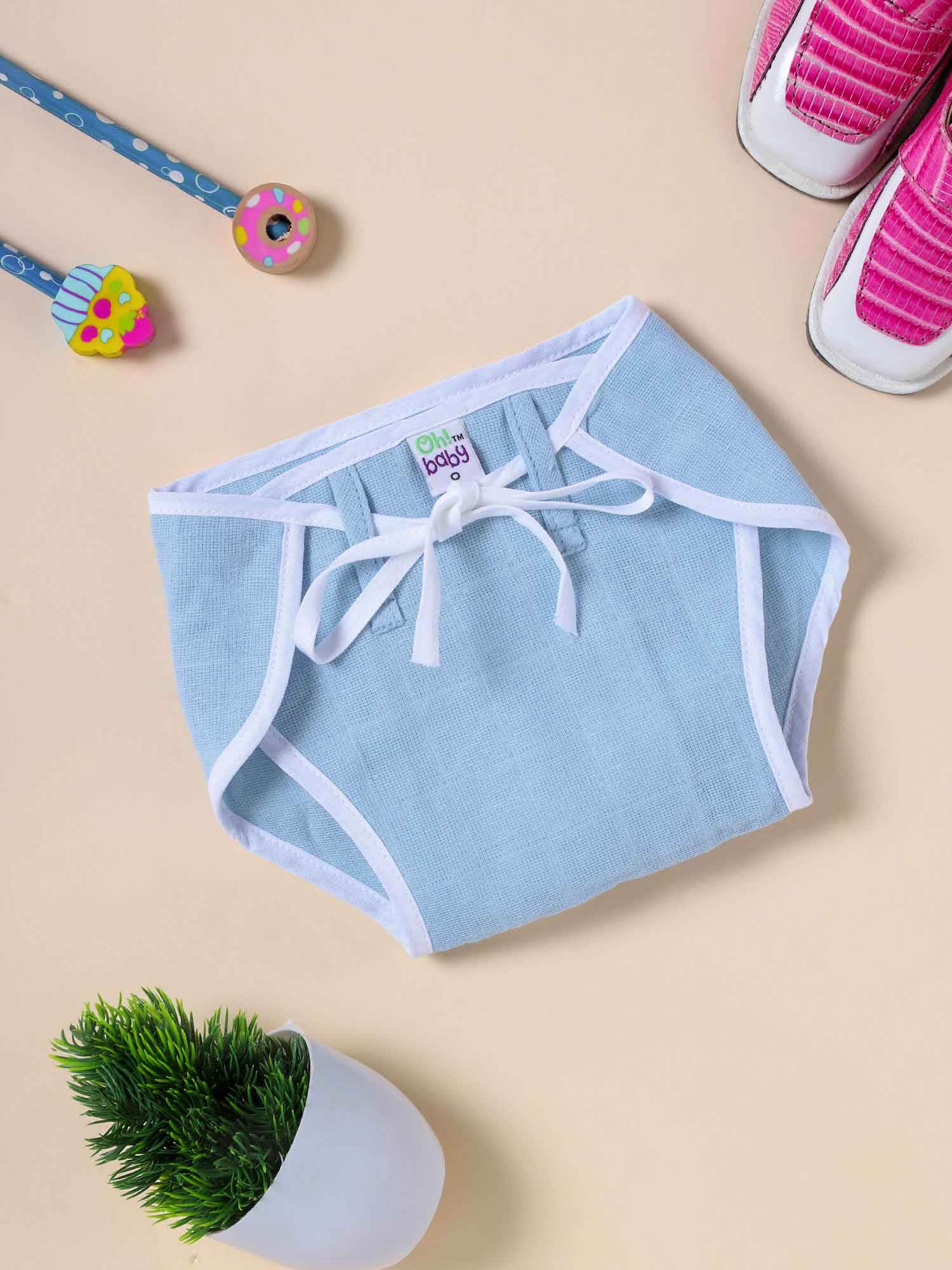 Oh Baby Plain Round Nappies Blue - Rdpl - Naidu Hall Family Store