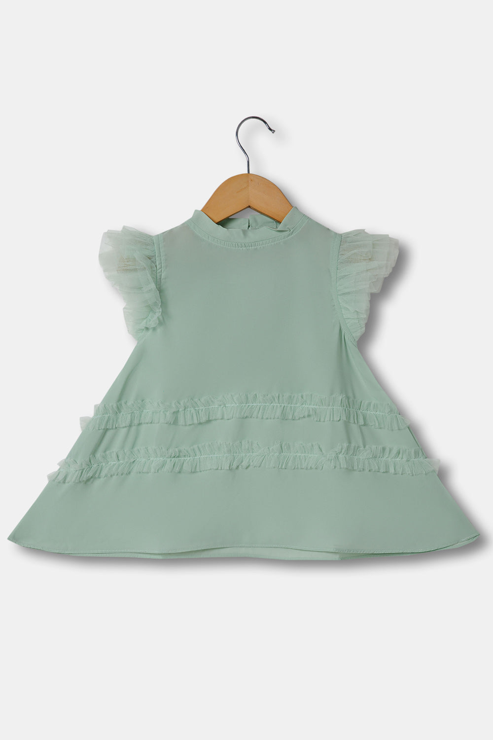 The Young Future Back Open Girls Western Wear Green GT02