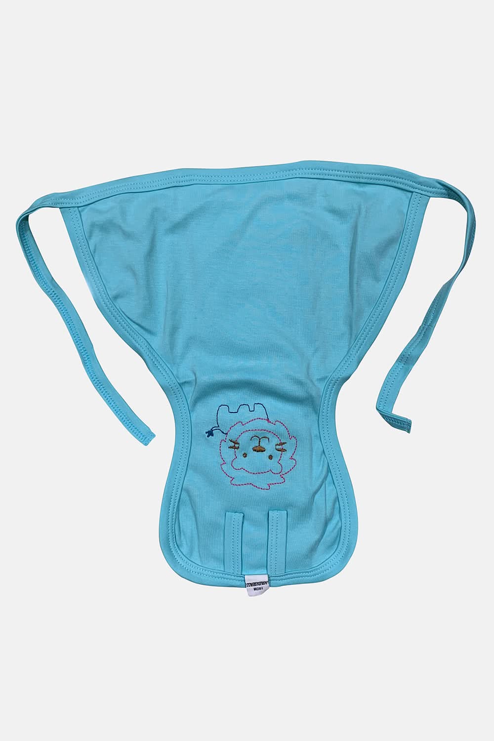 Oh Baby Plain Embroidery Knitted Round Aqua - Rdpl
