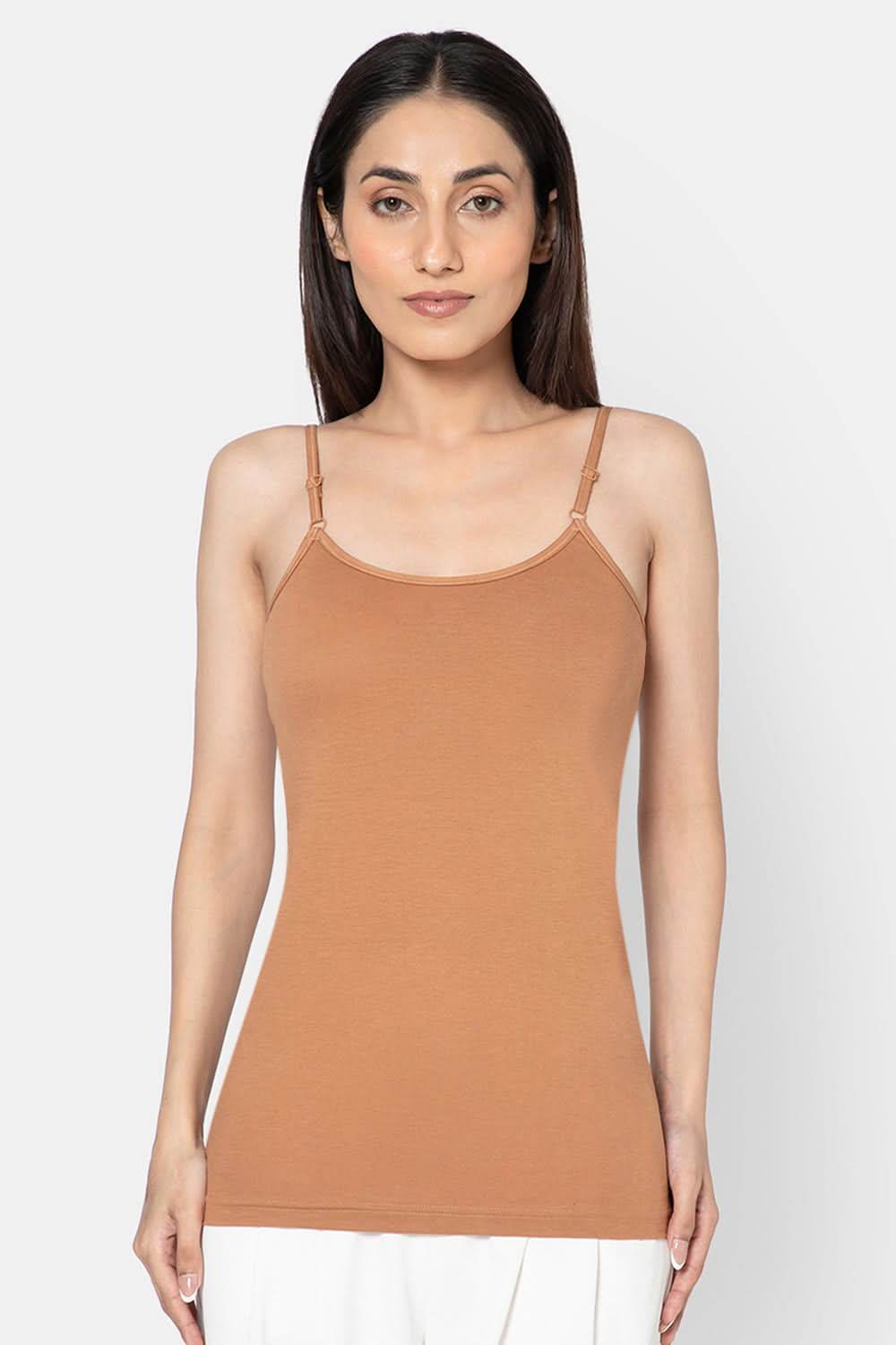 Full Coverage Non-Wired Non-Padded Cotton Intimacy Slip Camisole - Prime Shades - IN08 - Naidu Hall Family Store