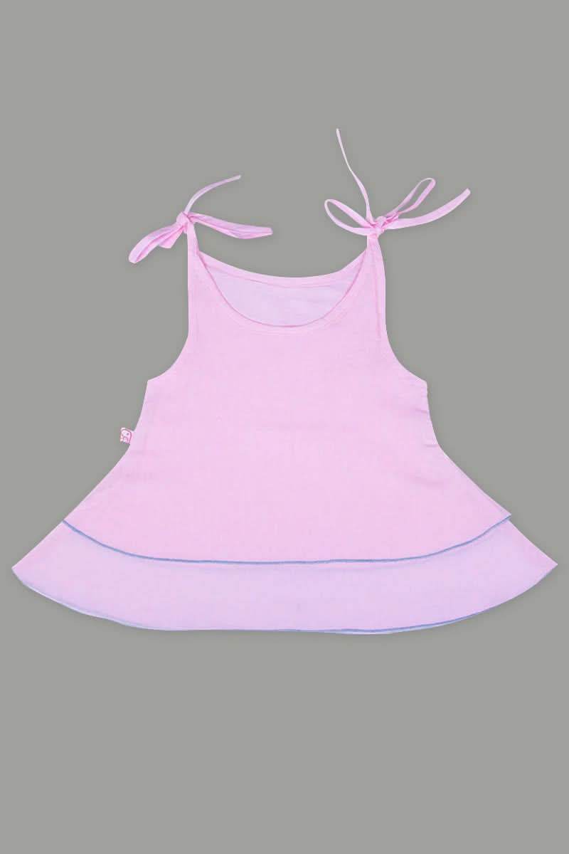 Oh Baby 100% Cotton Shoulder Knot Sleeveless Frock - FR03 - Naidu Hall Family Store