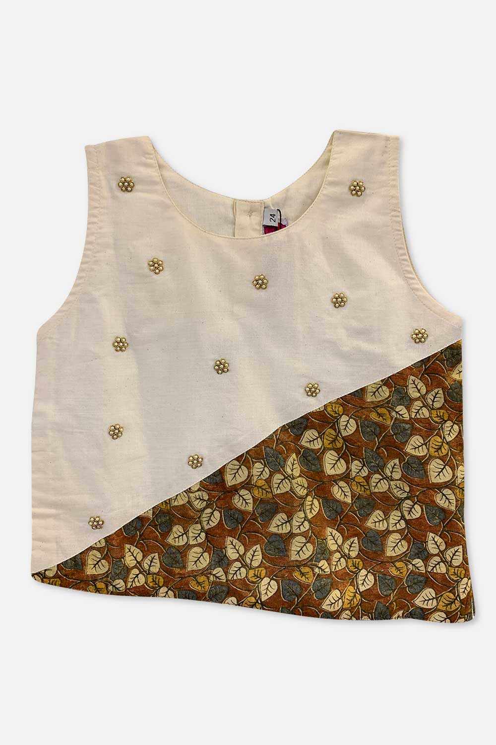 Chittythalli Girls Pavadai Set Kasavu Embroidered Festive Wear - Off White - PS92