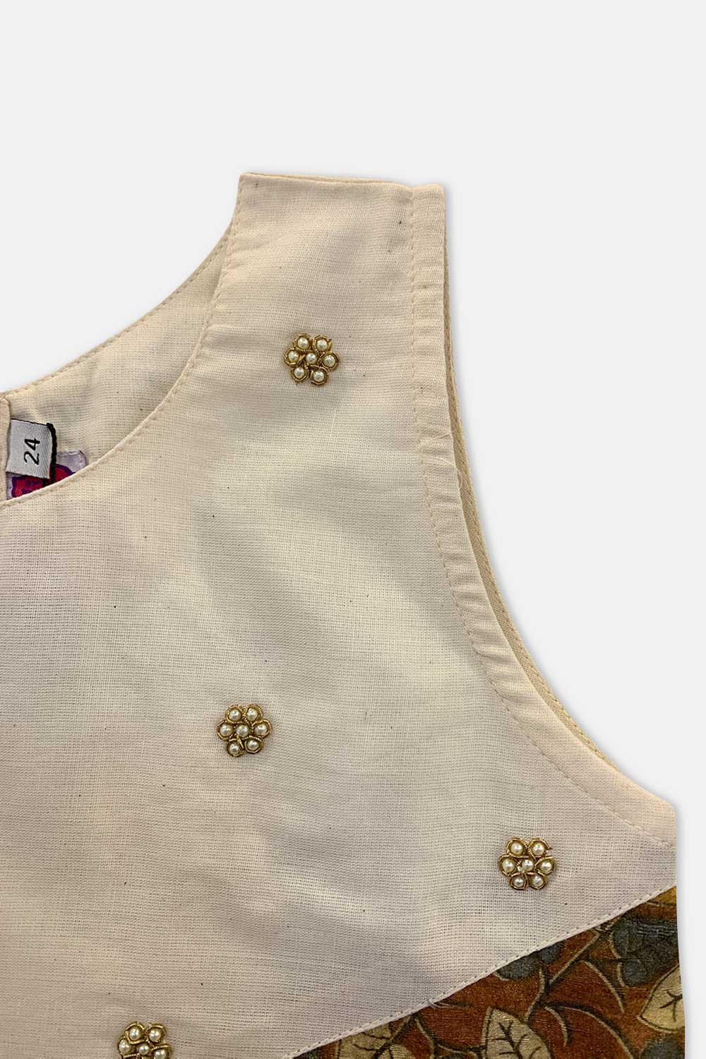 Chittythalli Girls Pavadai Set Kasavu Embroidered Festive Wear - Off White - PS92