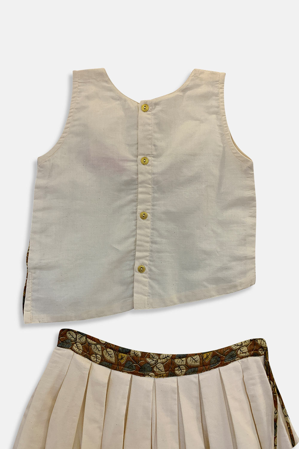 Chittythalli Girls Pavadai Set Kasavu Embroidered Festive Wear - Off White - PS92
