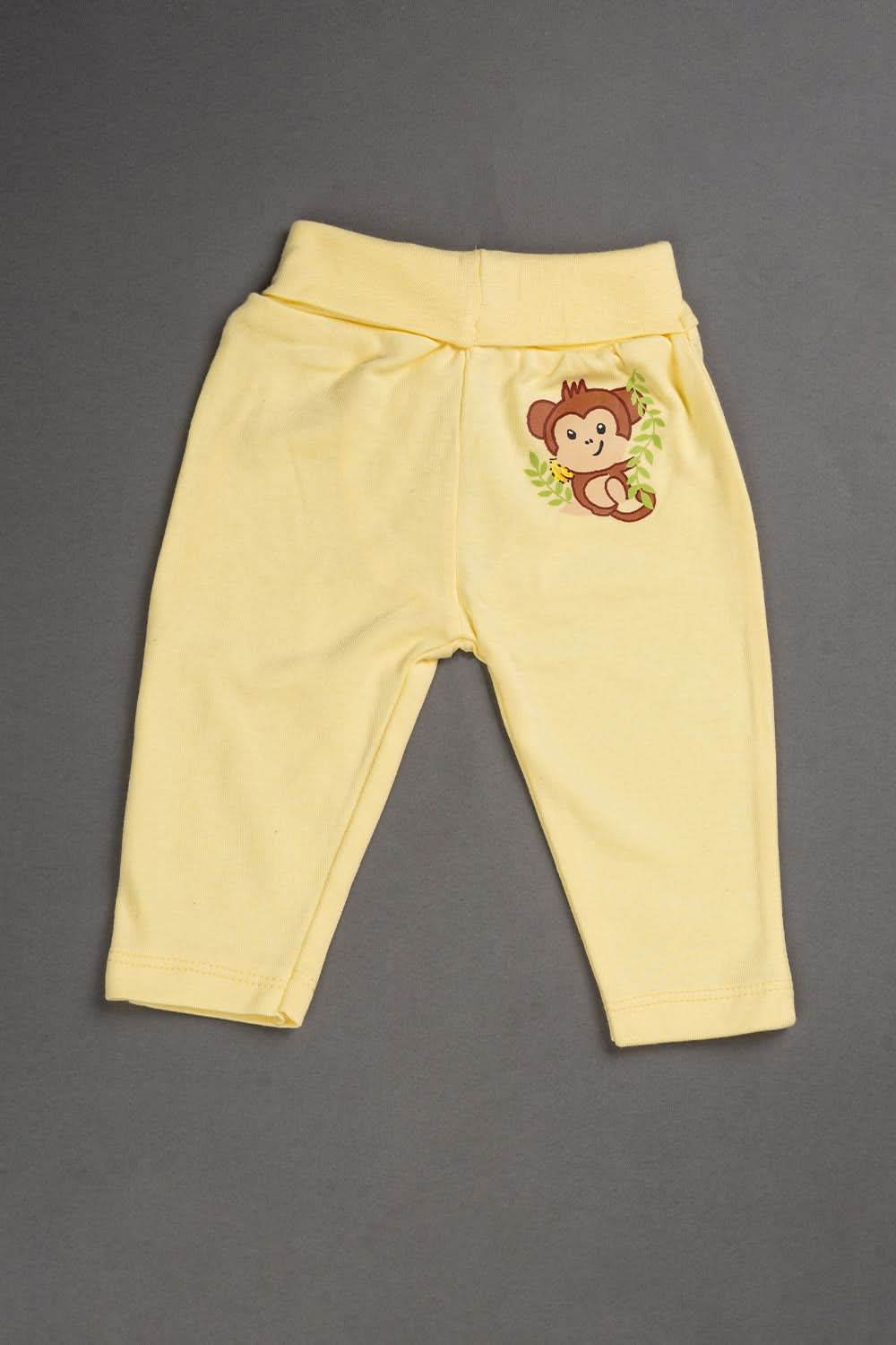 Oh Baby Cotton Interlock Knit Animal Print Infant Gift Set - Yellow - S203 - Naidu Hall Family Store