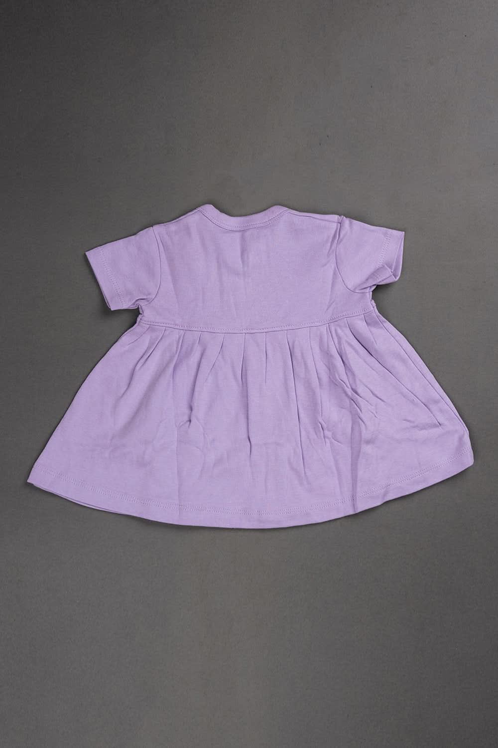 Oh Baby Cotton Interlock Knit Animal Print Frock Pack Of - 2 - Lilac & Assorted - R205