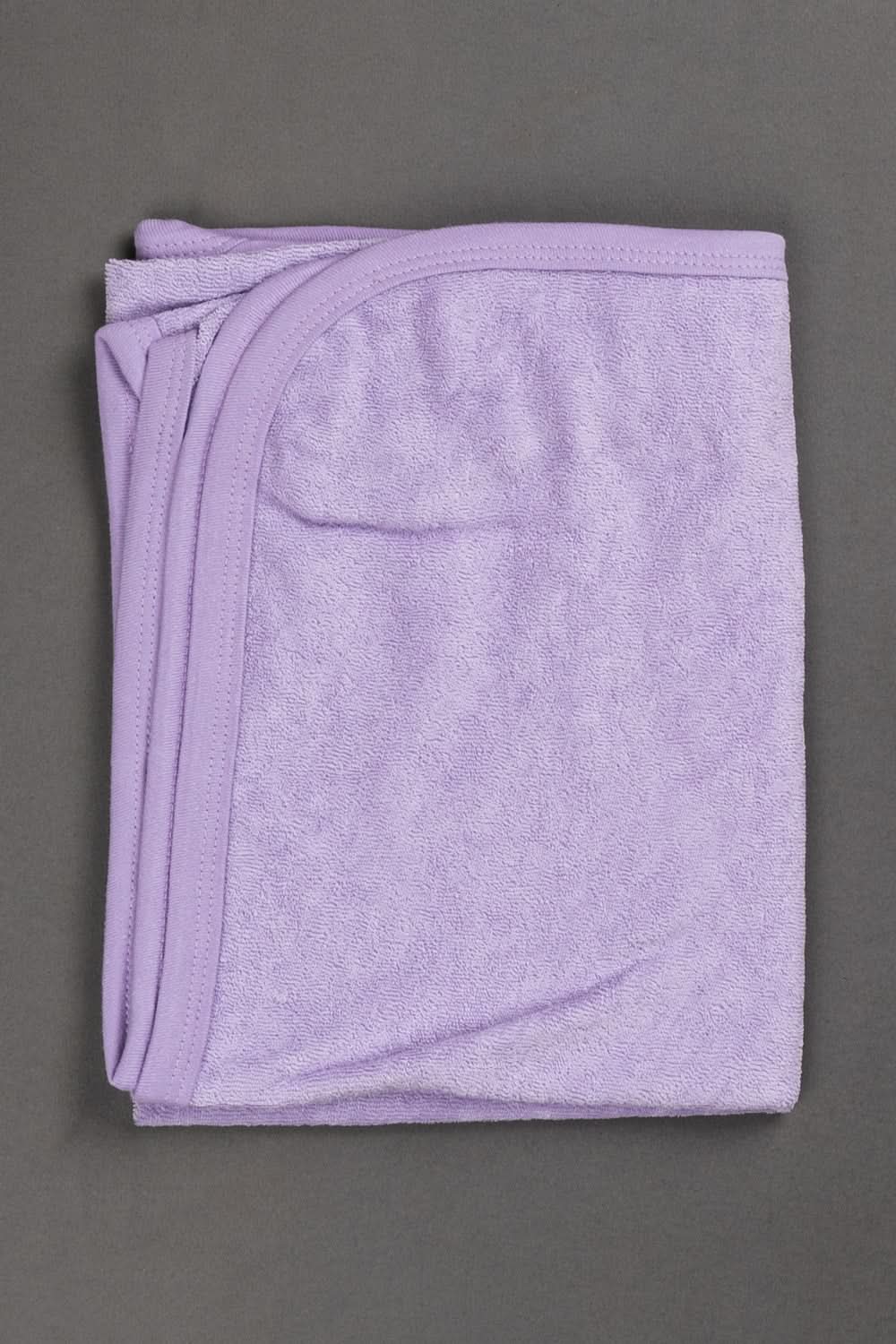 Oh Baby Cotton Interlock Terry Knit Animal Print Blanket - Lilac - Bk05