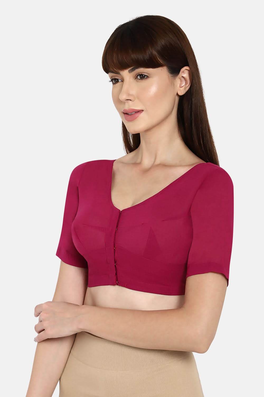 Naidu Hall Round neck long sleeve blouse - Violet - Naidu Hall Family Store