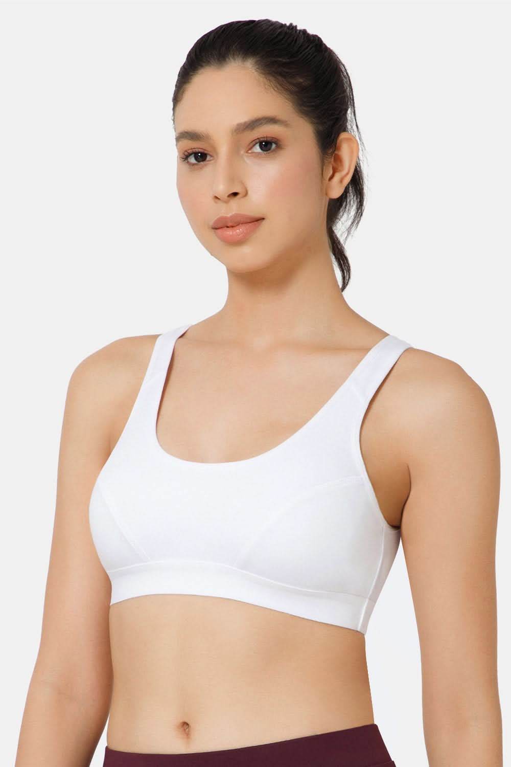 Naidu Hall Cotton Sports Bra - Erica | High Coverage, Cut & Sew Design, Effortless Comfort - Naidu Hall Family Store
