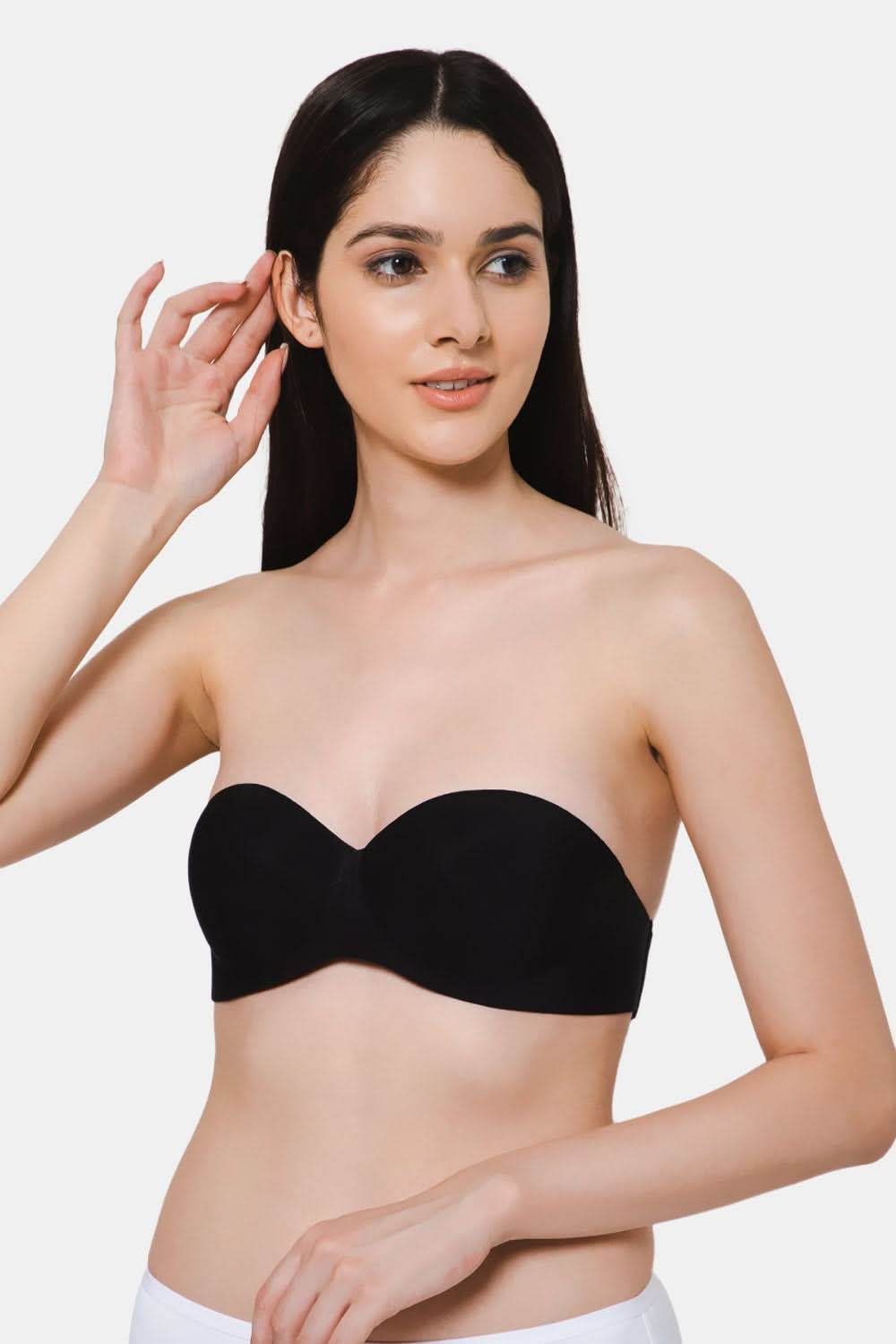 Intimacy Low Coverage Strap Free Multioptional Transparent Padded Backless Bra - Black - Naidu Hall Family Store