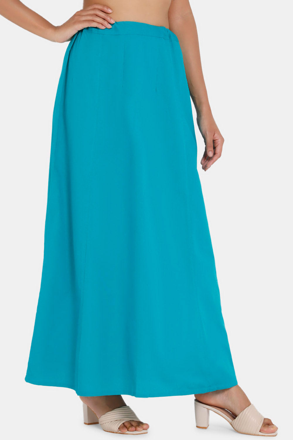 Premium 100% Cotton Saree Inskirt in Popular Colors | Naidu 6-Part Saree Hall Petticoat HC36 | Teals