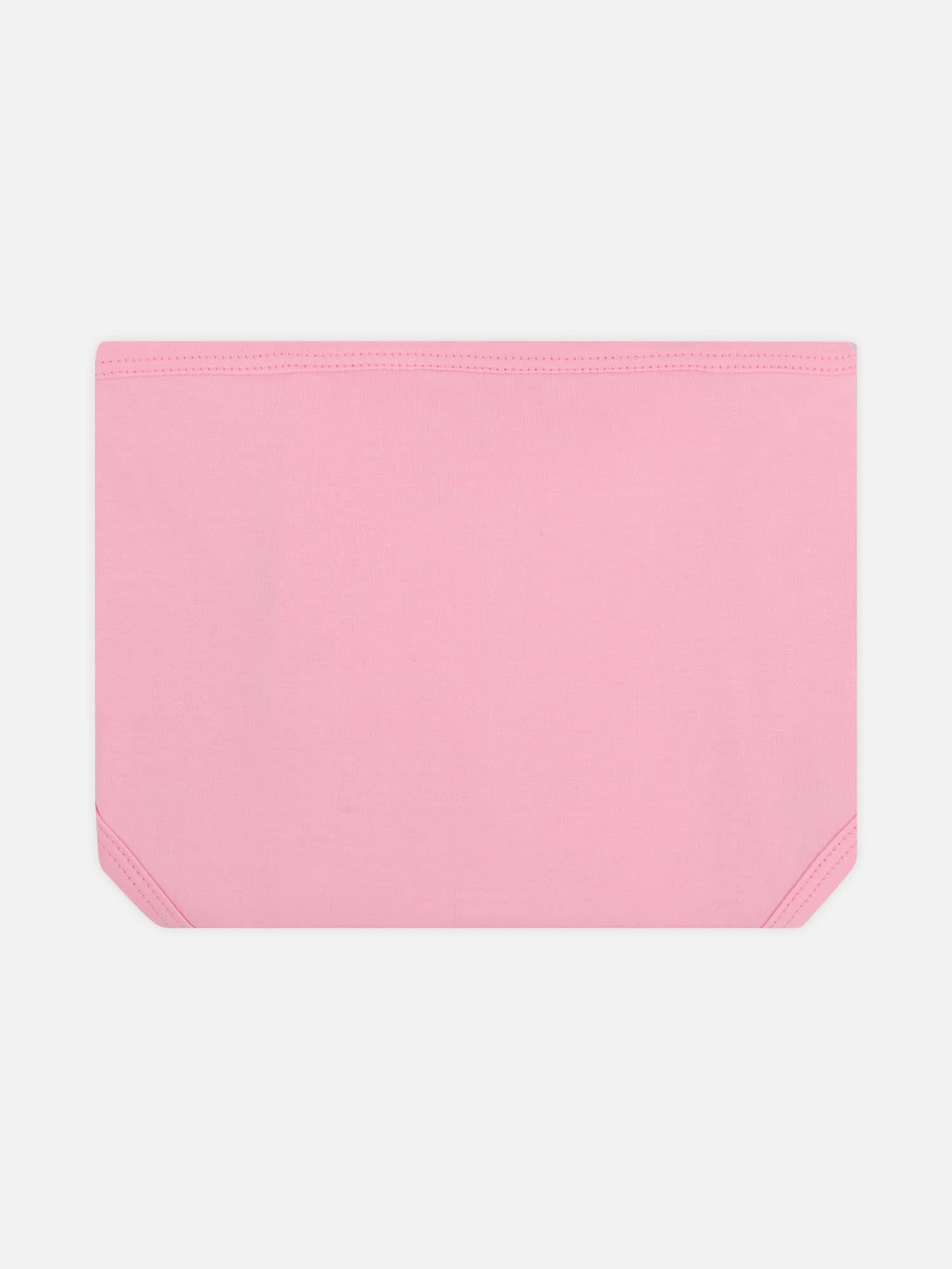 Oh Baby Plain Embroidery Knitted Round Pink - Rdpl