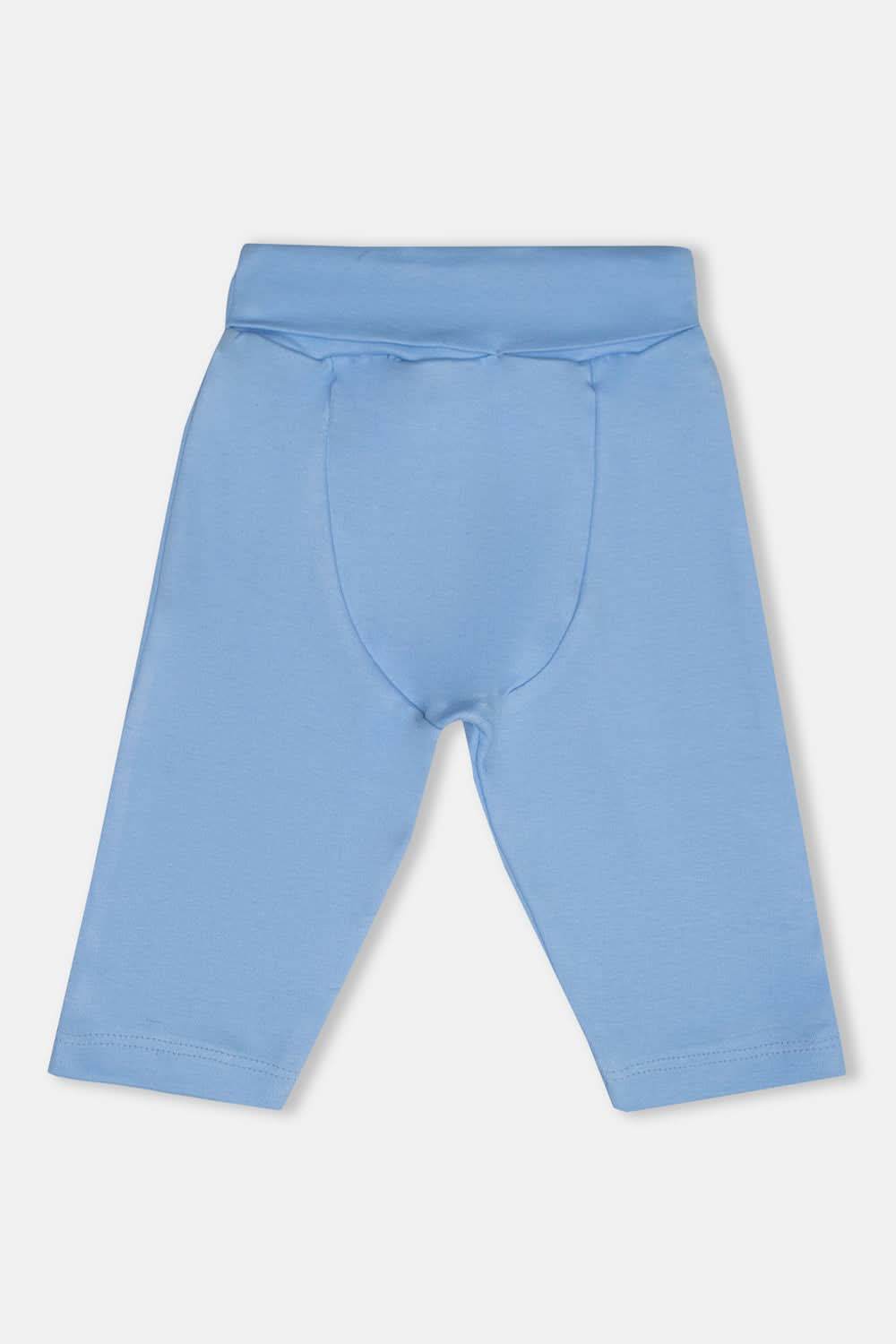 Oh Baby Cotton Interlock Knit Animal Print Pant Pack Of - 2 - Sky Blue & Assorted - Tr04 - Naidu Hall Family Store