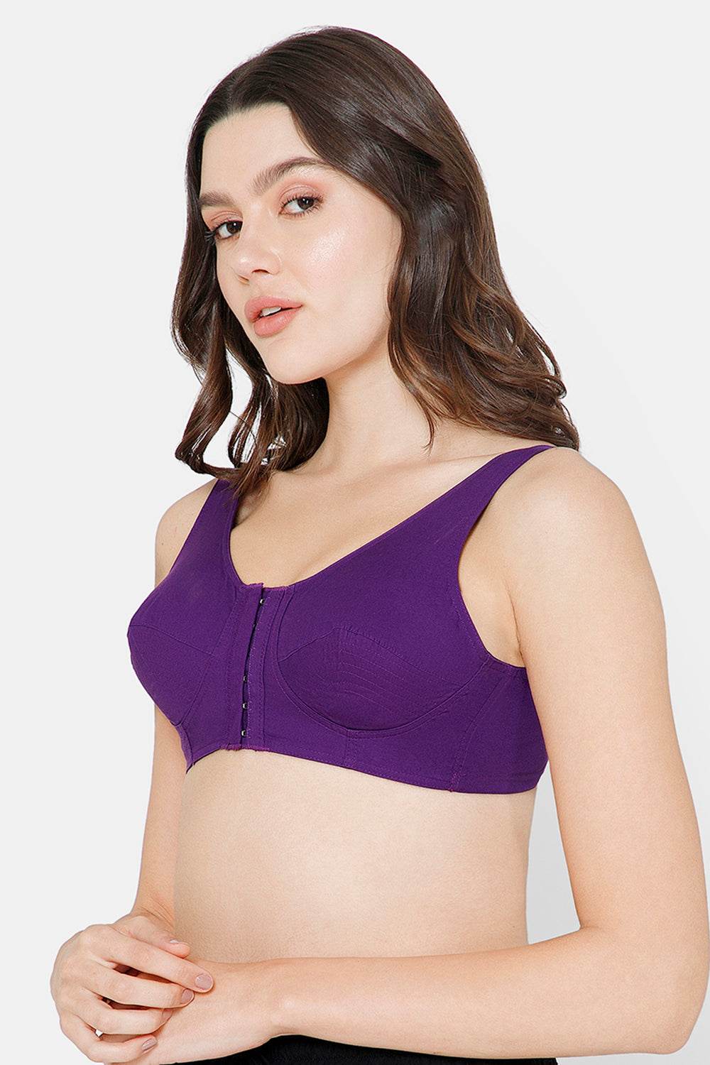 Naidu Hall High Coverage Non-Wired Non-Padded Front Open Cotton Saree Bra - NRPB - Naidu Hall Family Store