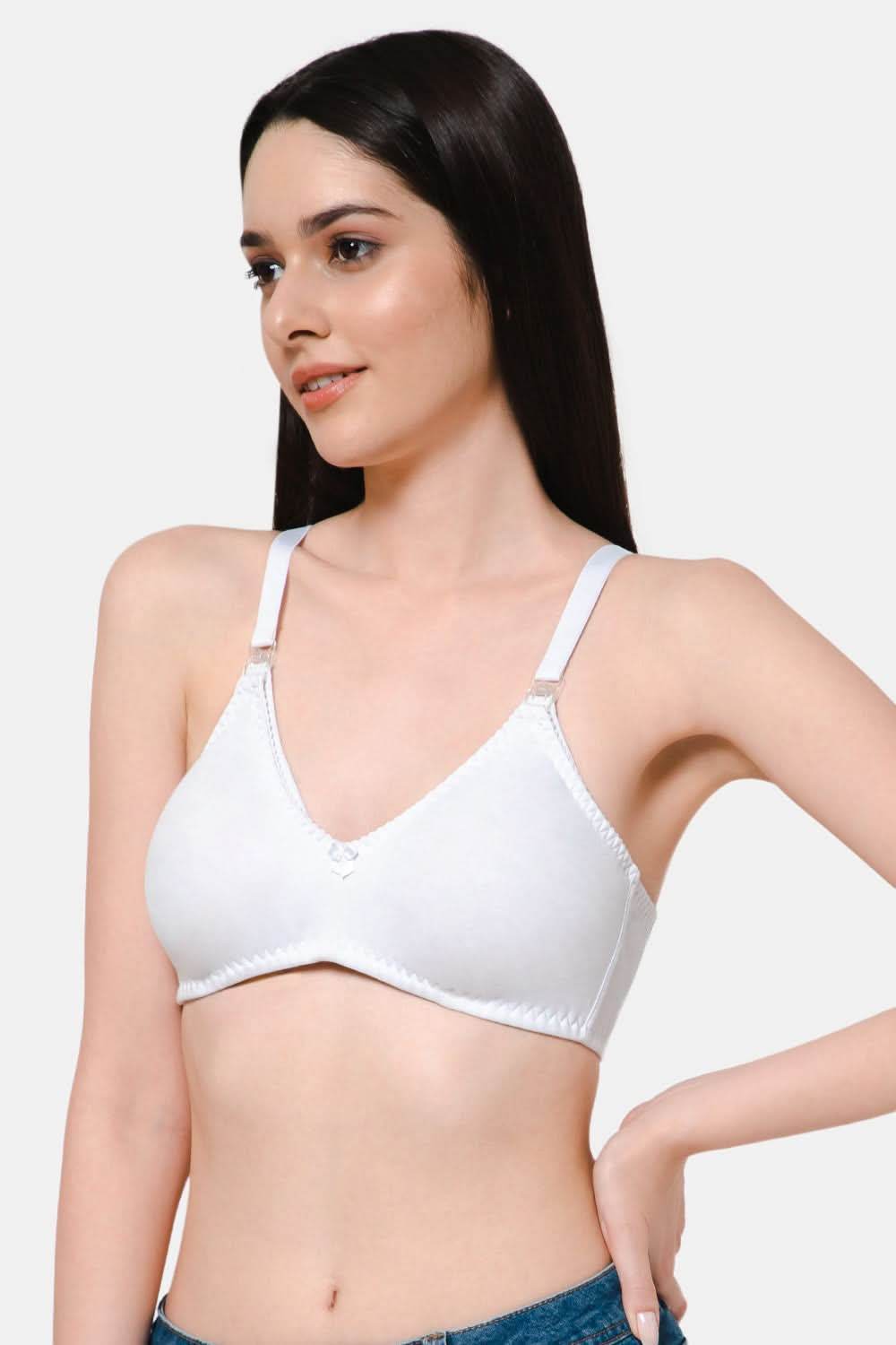 Moisture absorbent Cotton Blend Medium Coverage Non-Padded Intimacy Nursing Bra - FB909 - Naidu Hall Family Store