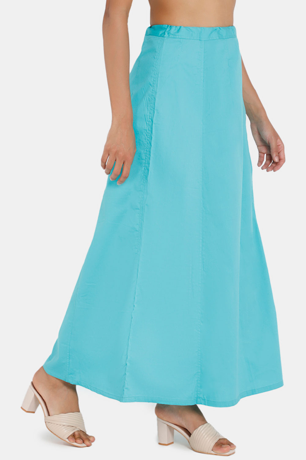 Premium 100% Cotton Saree Inskirt in Popular Colors | Naidu 6-Part Saree Hall Petticoat HC36 | Teals