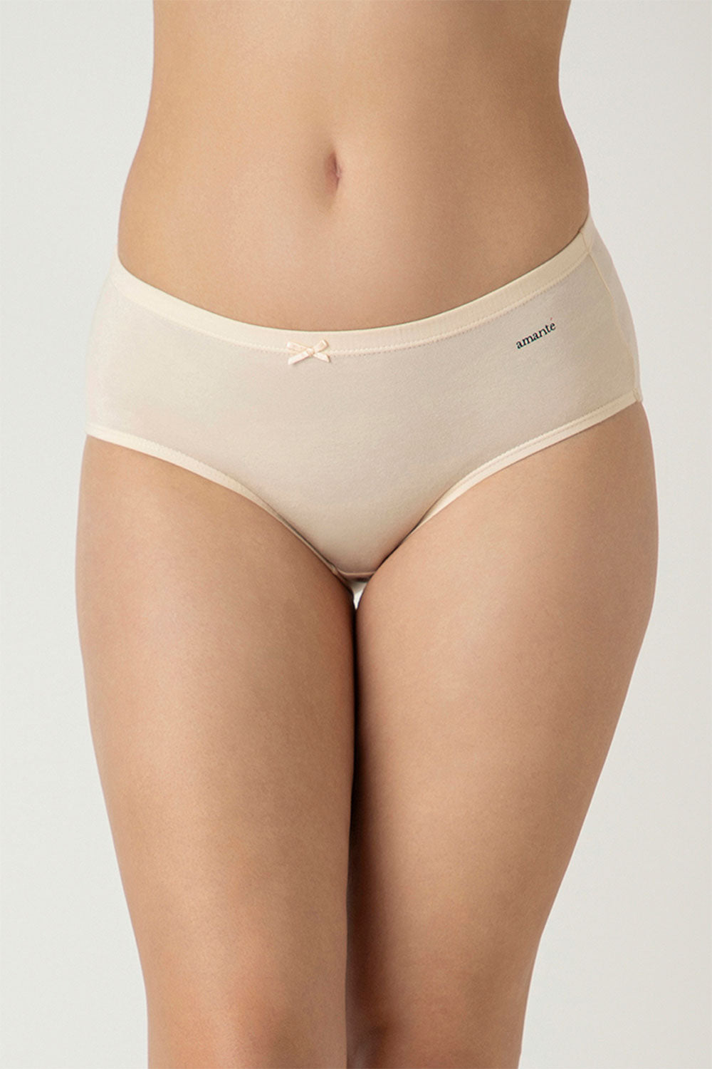 Amante Women's Cotton Hipster Panties Pack of 3 – Mid Rise Soft Stretch Breathable Everyday Underwear with Full Back Coverage - PPK43005