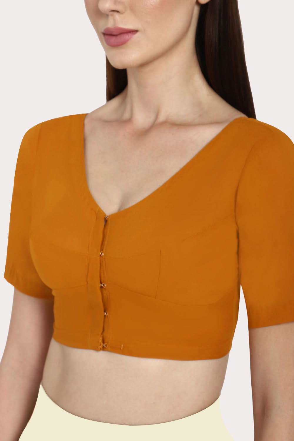 Naidu Hall Round neck long sleeve blouse - Mustard