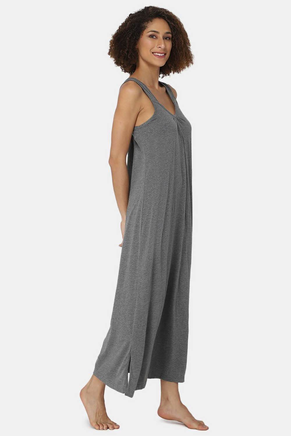 Intimacy Sleeveless Full-Length Night Slip | Ultra-Soft Cotton Comfort for All Seasons - Naidu Hall Family Store