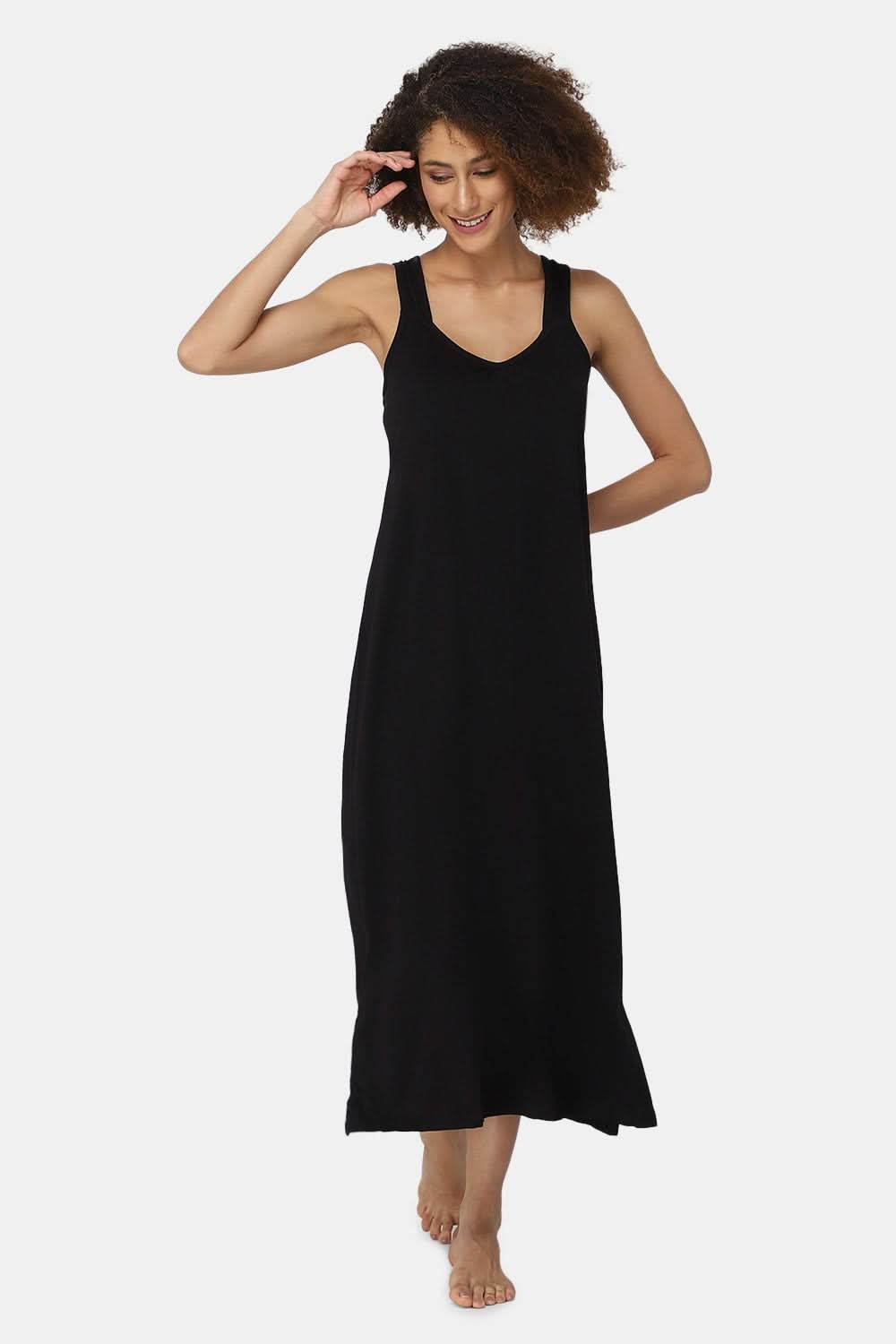 Intimacy Sleeveless Full-Length Night Slip | Ultra-Soft Cotton Comfort for All Seasons - Naidu Hall Family Store