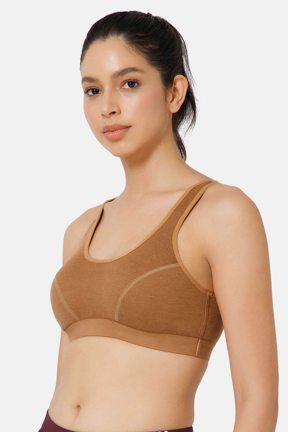 Naidu Hall Cotton Sports Bra - Erica | High Coverage, Cut & Sew Design, Effortless Comfort - Naidu Hall Family Store