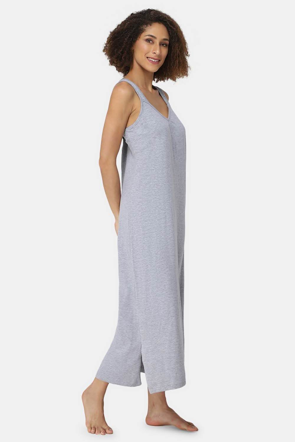 Intimacy Sleeveless Full-Length Night Slip | Ultra-Soft Cotton Comfort for All Seasons - Naidu Hall Family Store