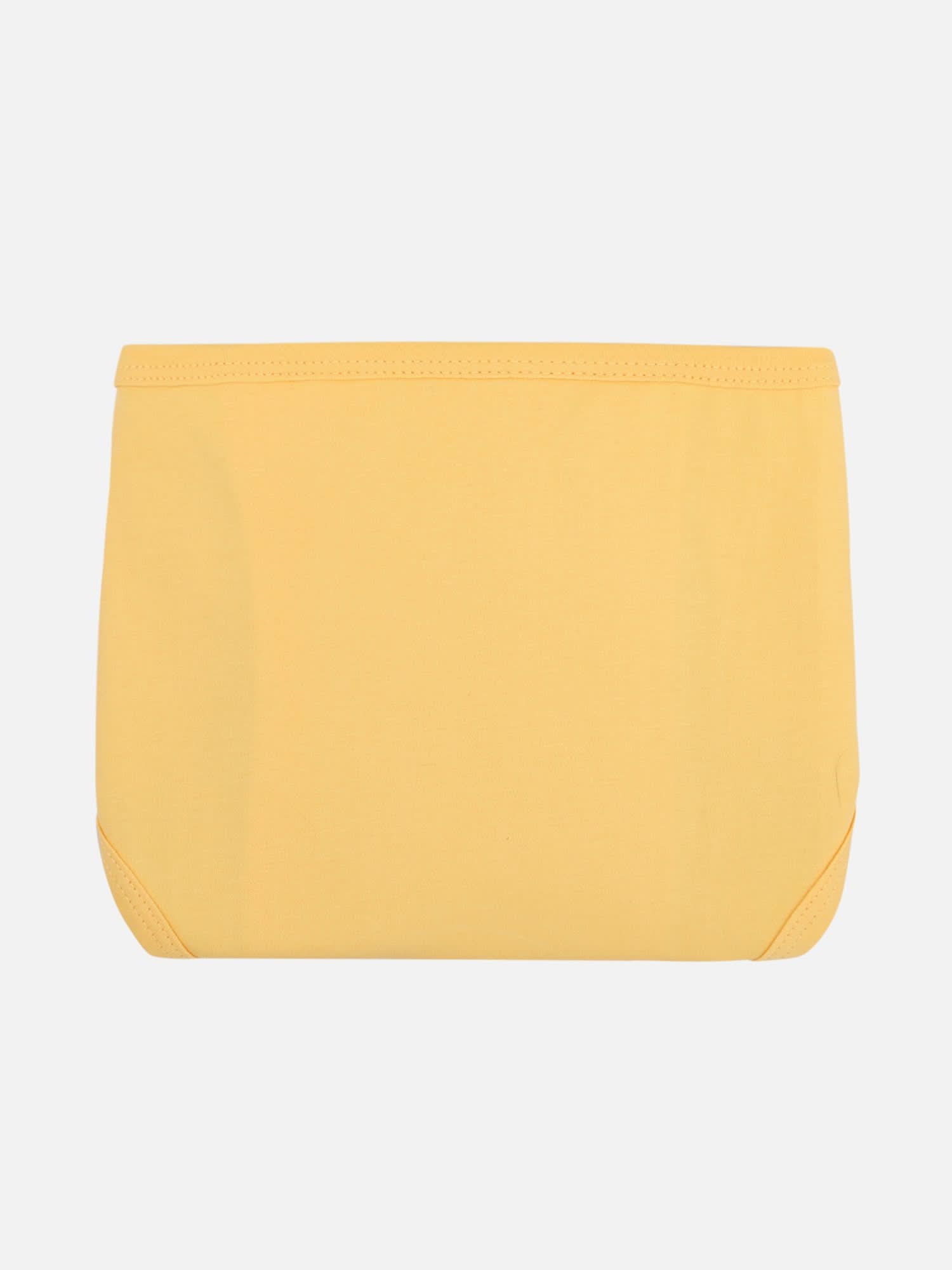 Oh Baby Plain Embroidery Knitted Round Yellow - Rdpl