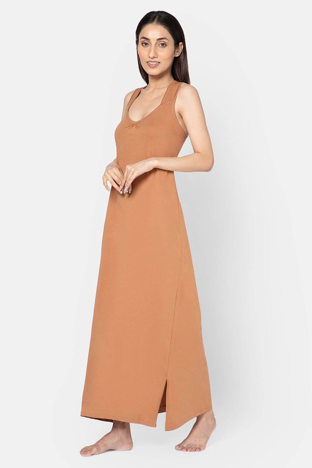 Intimacy Sleeveless Full-Length Night Slip | Ultra-Soft Cotton Comfort for All Seasons - Naidu Hall Family Store