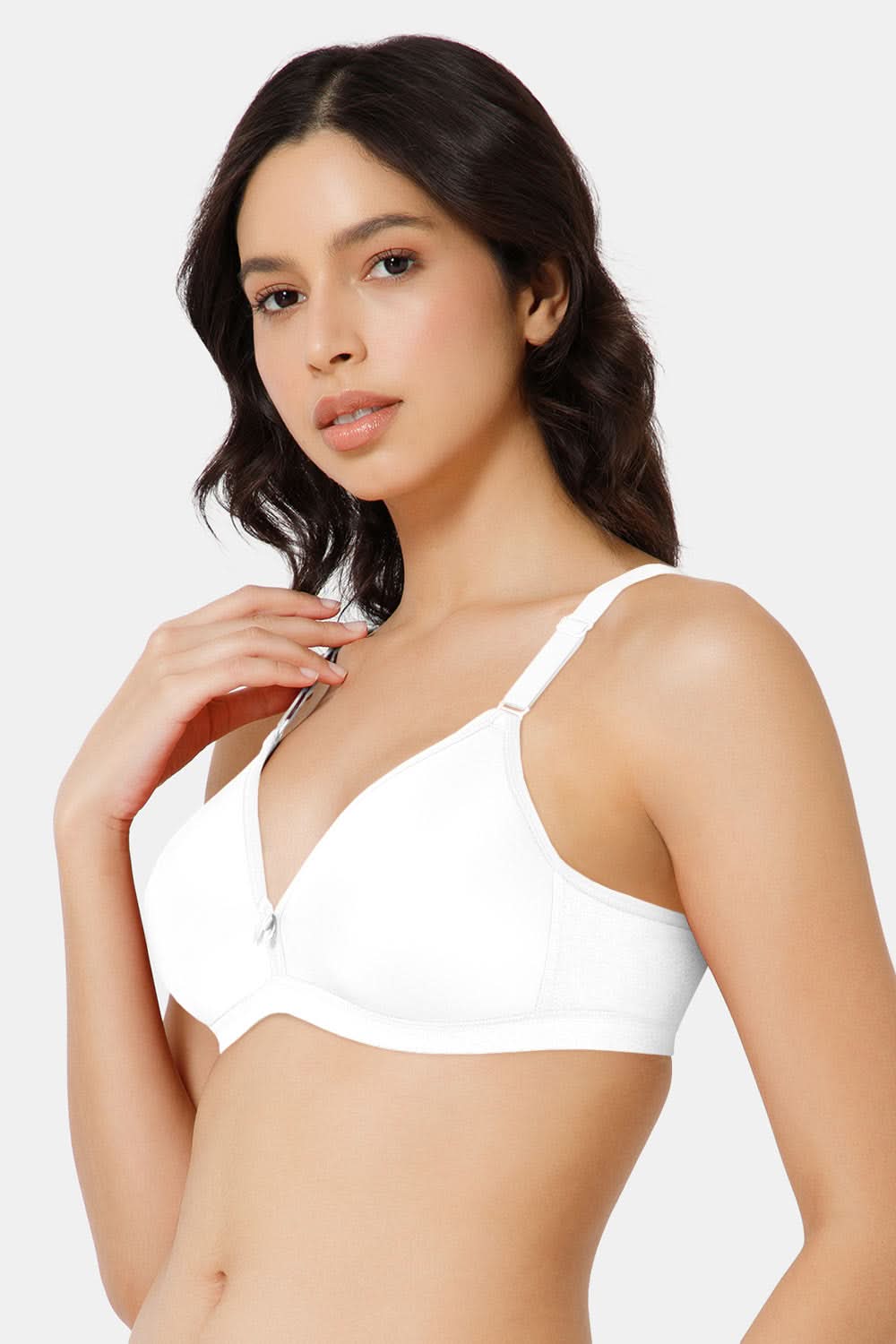 Side View of Nova T-Shirt Bra in White Offering a Perfect Fit and Seamless Finish