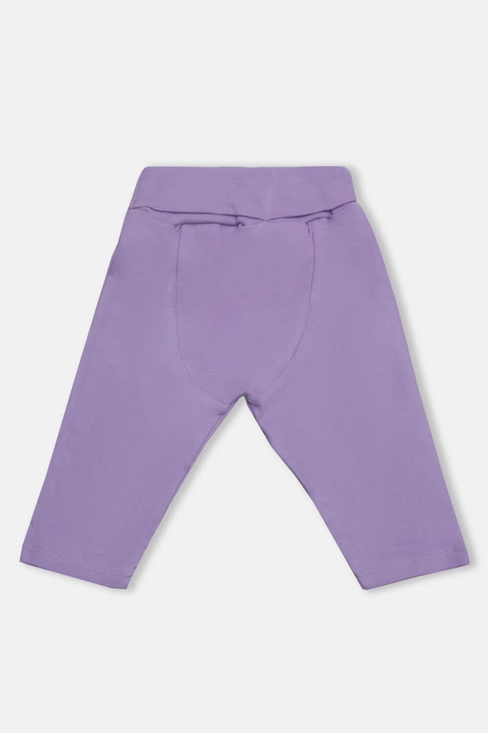 Oh Baby Cotton Interlock Knit Animal Print Pant Pack Of - 2 - Lilac & Assorted - Tr05 - Naidu Hall Family Store
