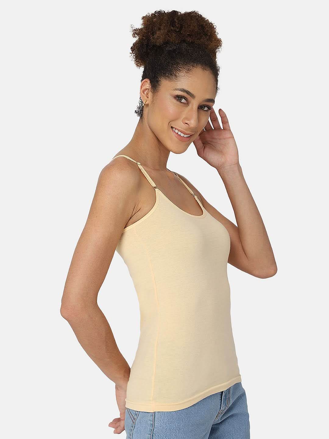 Full Coverage Non-Wired Non-Padded Cotton Intimacy Slip Camisole - Prime Shades - IN08 - Naidu Hall Family Store