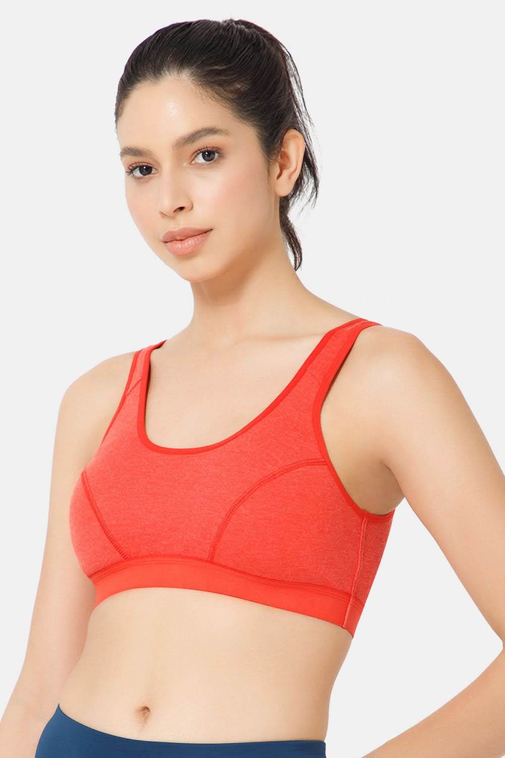 Naidu Hall Cotton Sports Bra - Erica | High Coverage, Cut & Sew Design, Effortless Comfort - Naidu Hall Family Store