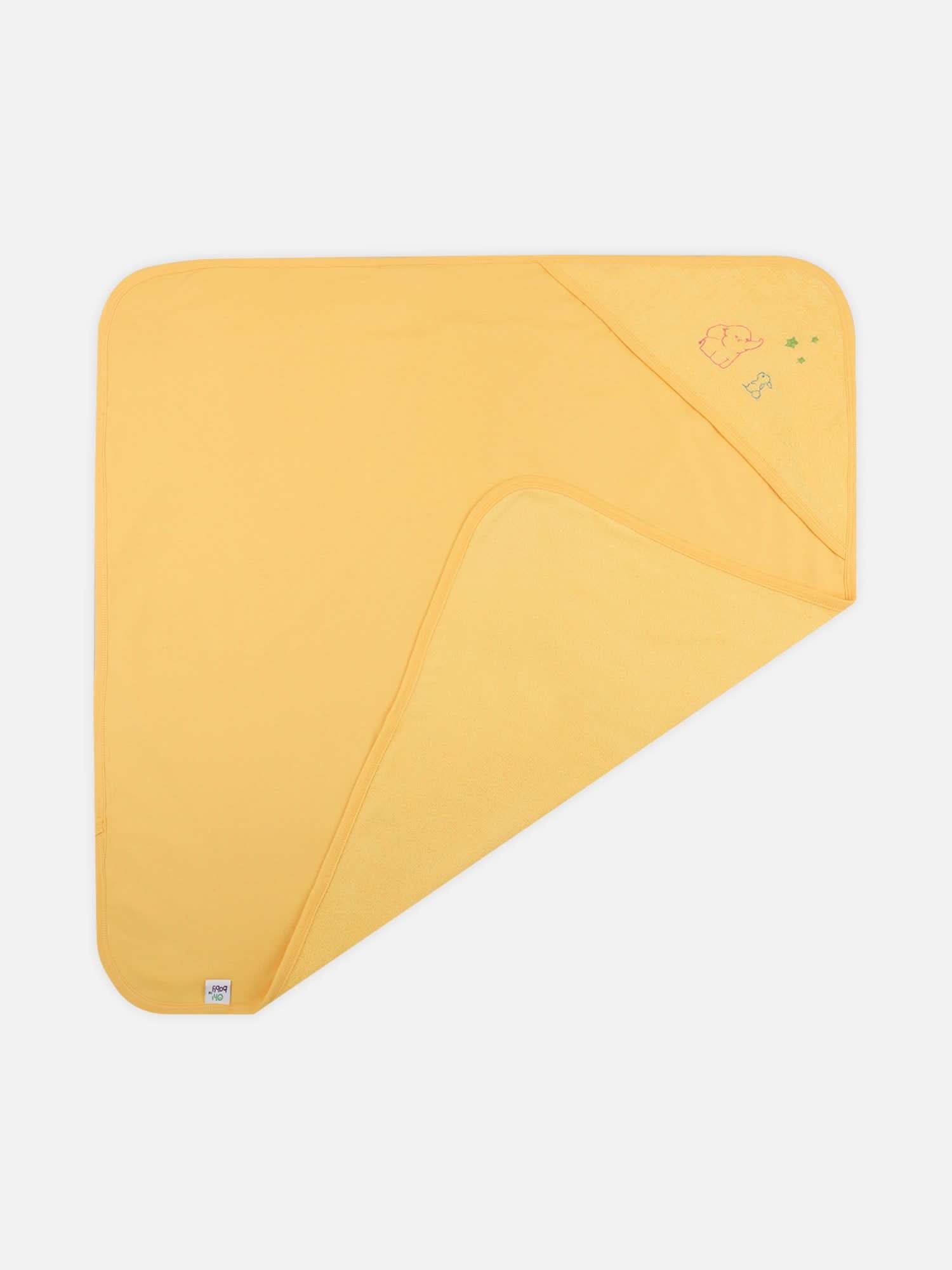 Oh Baby Plain Embroidery Carry Towel Yellow - Htpr - Naidu Hall Family Store