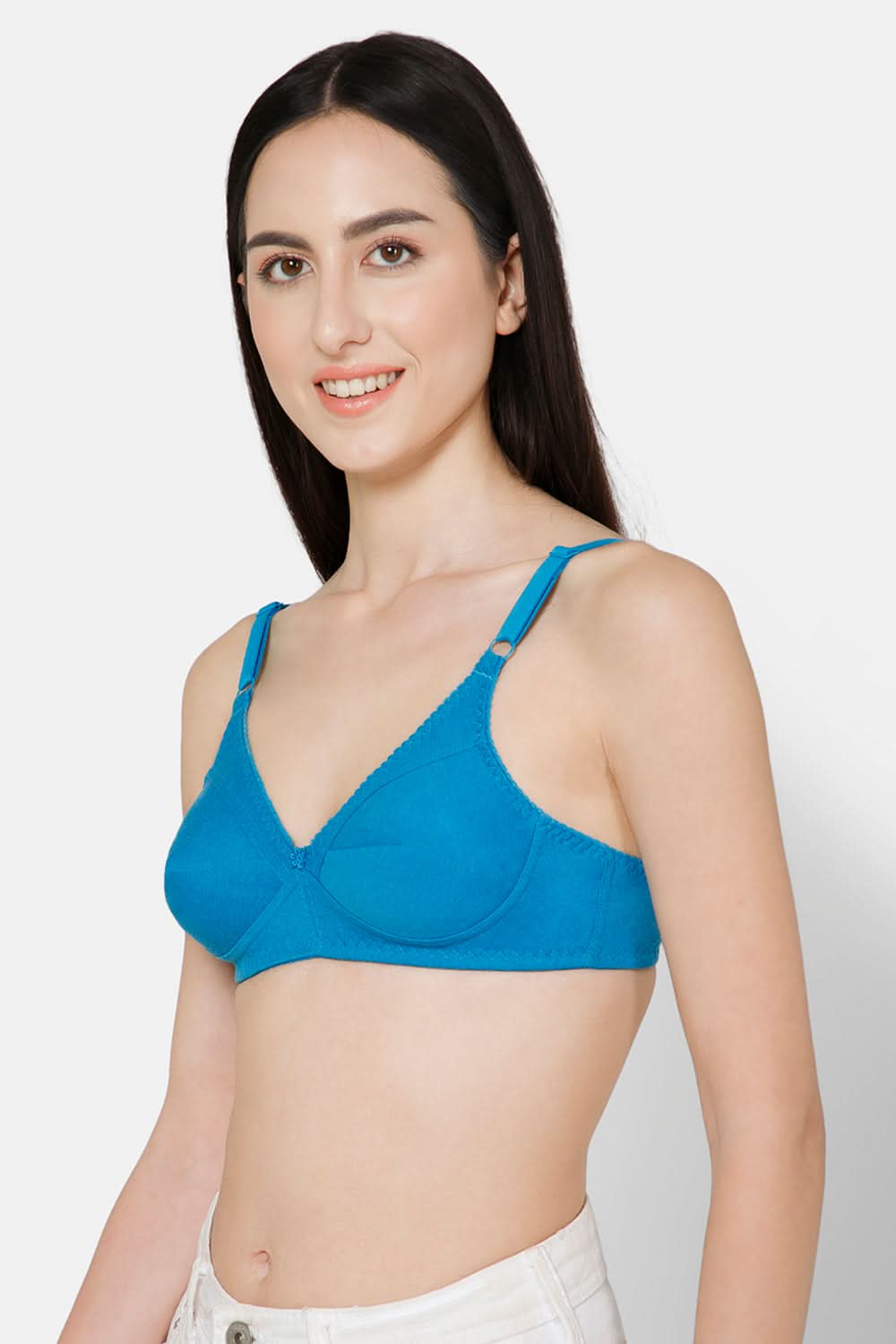 Naidu Hall Charmi Cotton Blend High-Coverage Non-Wired Saree and Salwar Bra with Adjustable Straps