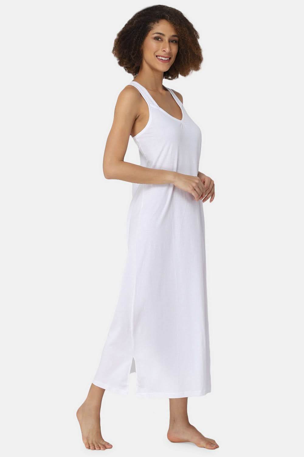 Intimacy Sleeveless Full-Length Night Slip | Ultra-Soft Cotton Comfort for All Seasons - Naidu Hall Family Store