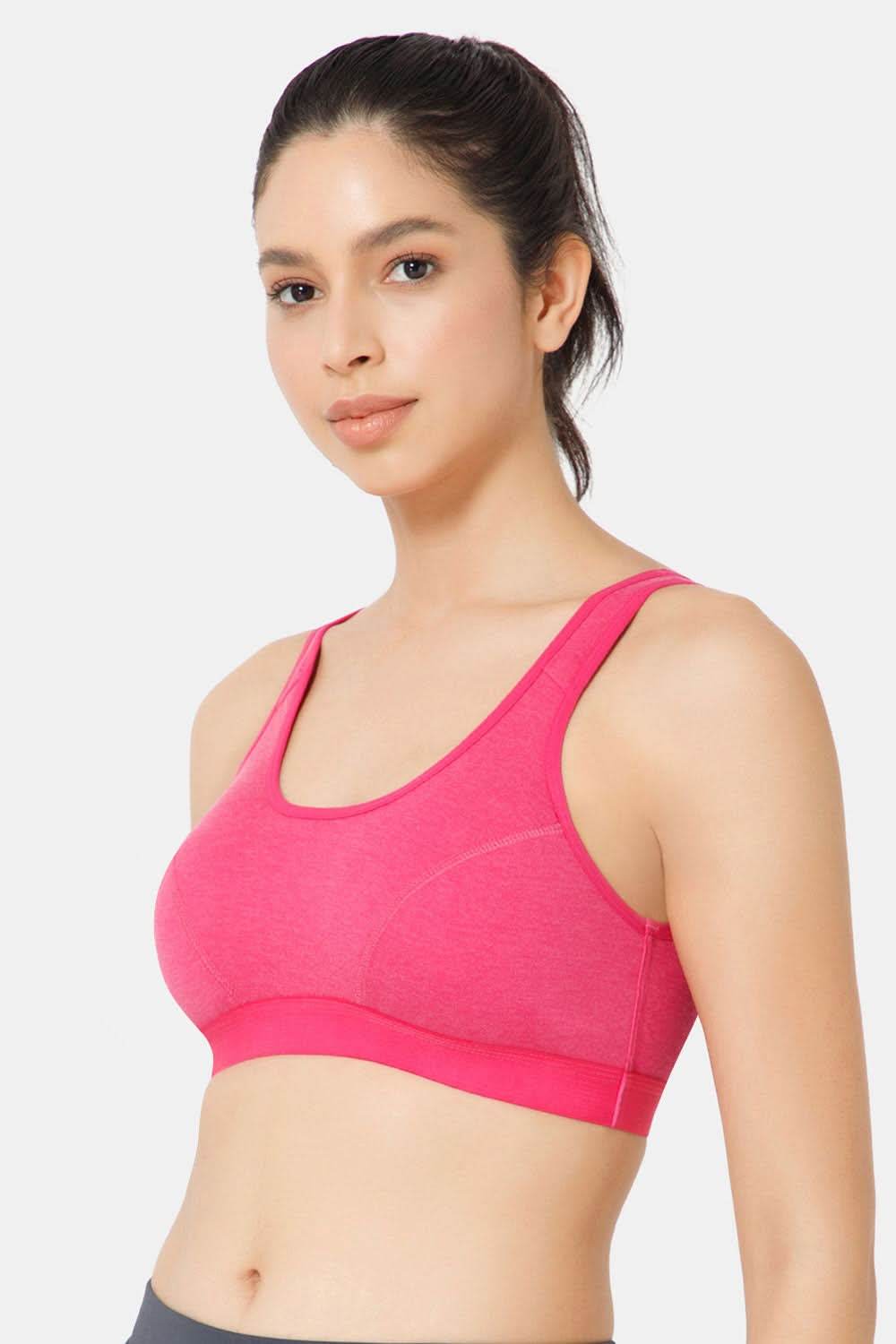 Naidu Hall Cotton Sports Bra - Erica | High Coverage, Cut & Sew Design, Effortless Comfort - Naidu Hall Family Store