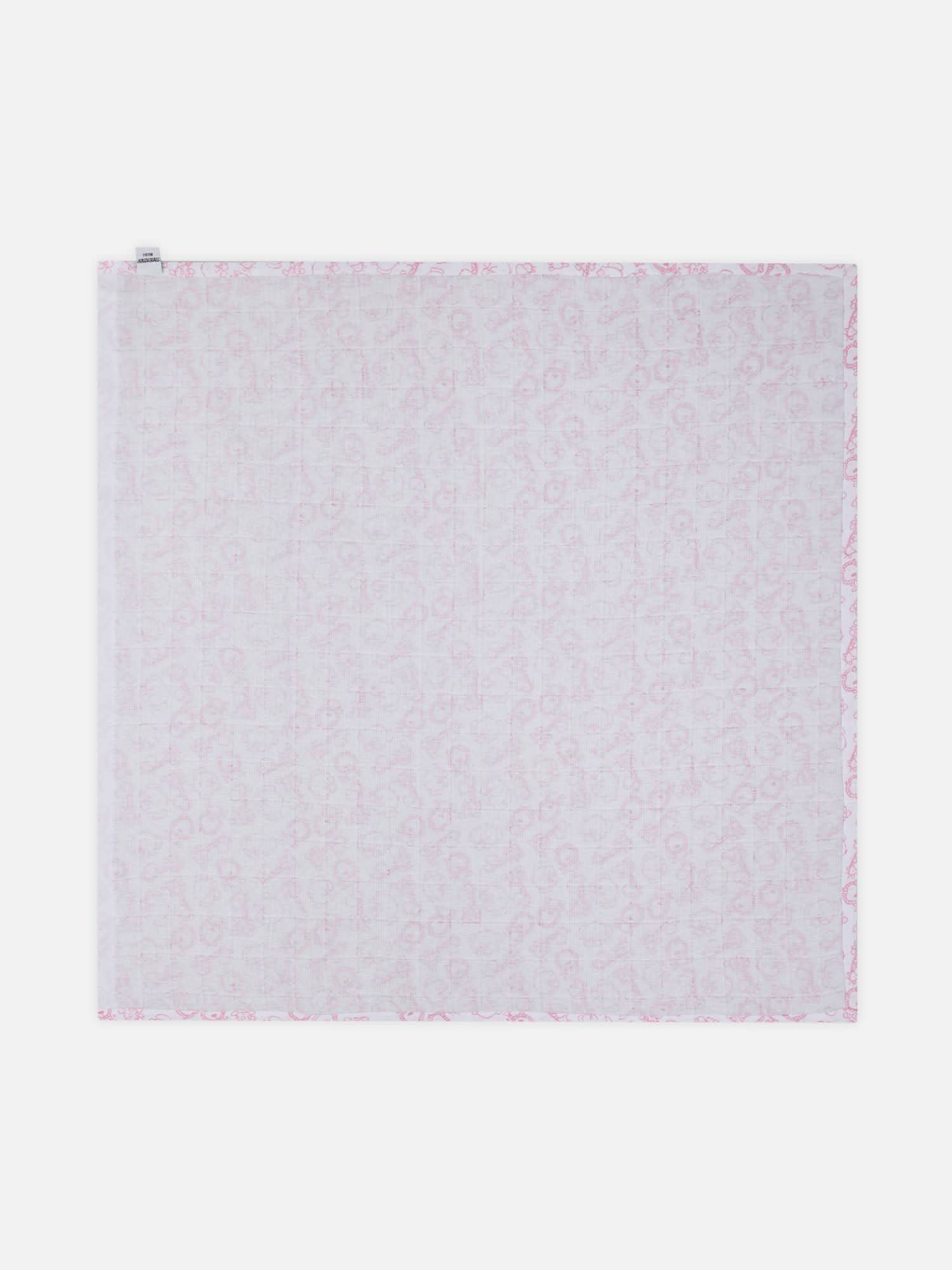 Oh Baby Cotton Printed Square Nappies - Pink - Naidu Hall Family Store