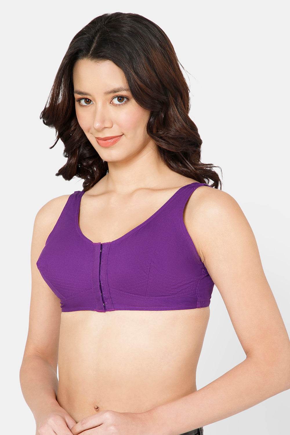 High Coverage Non-Wired Non-Padded Broad Strap Front Open Saree Bra - NHPB - Naidu Hall Family Store
