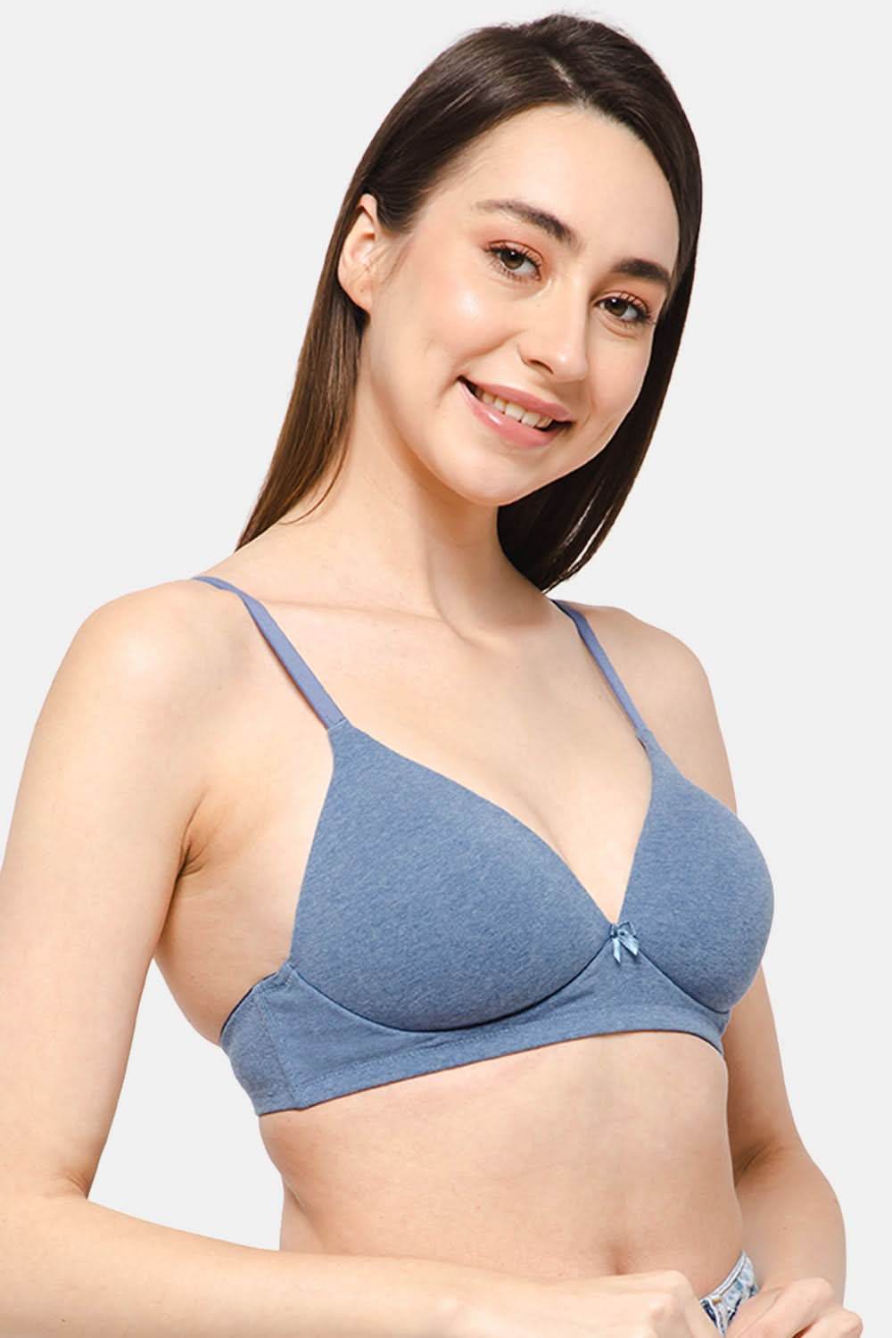Intimacy Low Coverage Padded Non-Wired Plunge Bra with Smoother Back Panel – SF01 - Naidu Hall Family Store