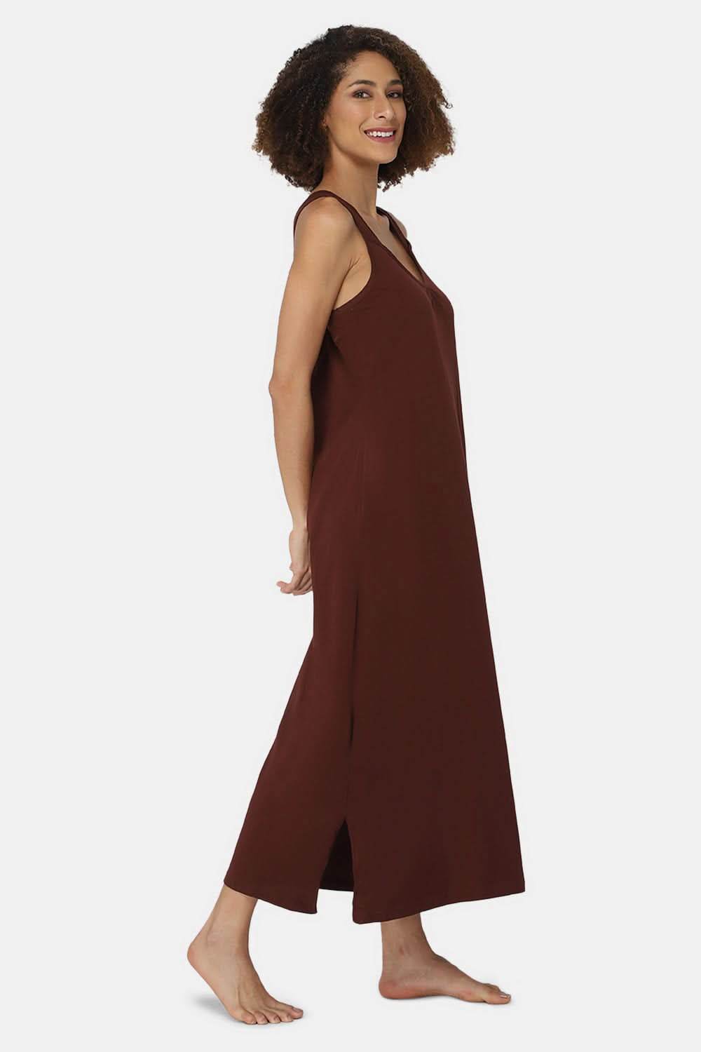 Intimacy Sleeveless Full-Length Night Slip | Ultra-Soft Cotton Comfort for All Seasons - Naidu Hall Family Store