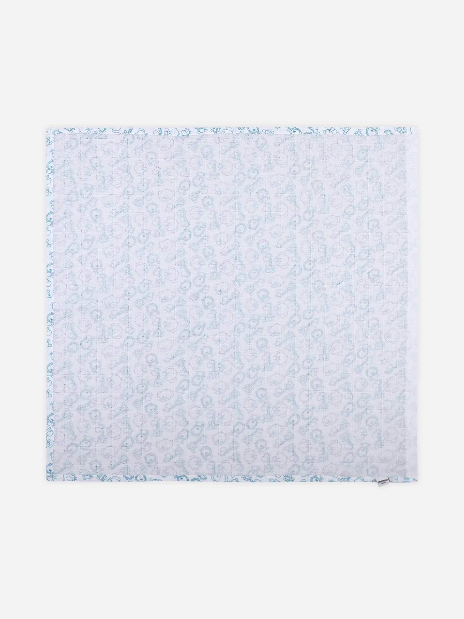Oh Baby Printed Square Nappies Blue - Sqpr - Naidu Hall Family Store