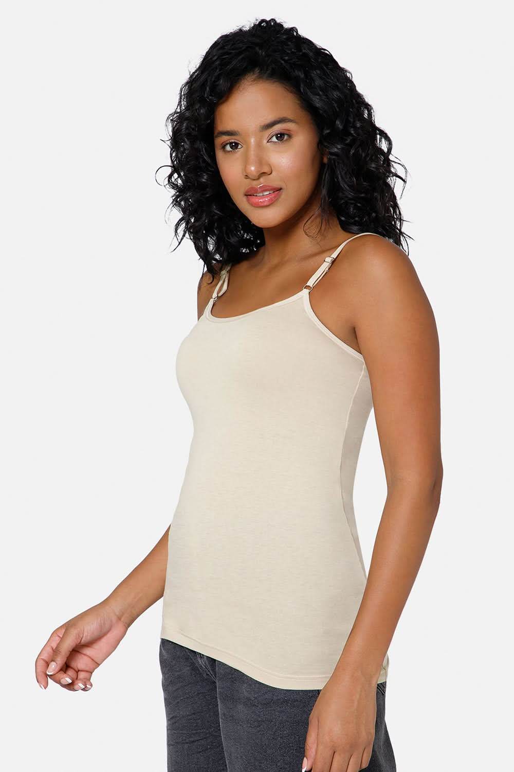 Intimacy Full Coverage Cotton Slip Camisole – IN08 | Non-Padded & Wire-Free Comfort Design - Naidu Hall Family Store