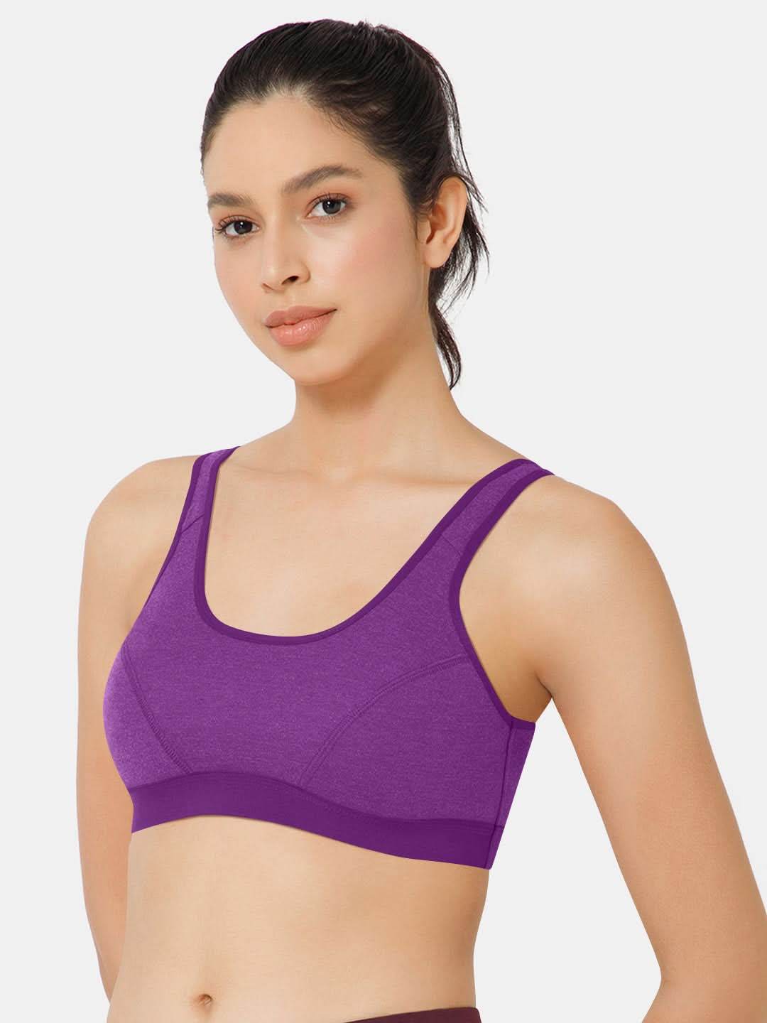 Naidu Hall Cotton Sports Bra - Erica | High Coverage, Cut & Sew Design, Effortless Comfort - Naidu Hall Family Store
