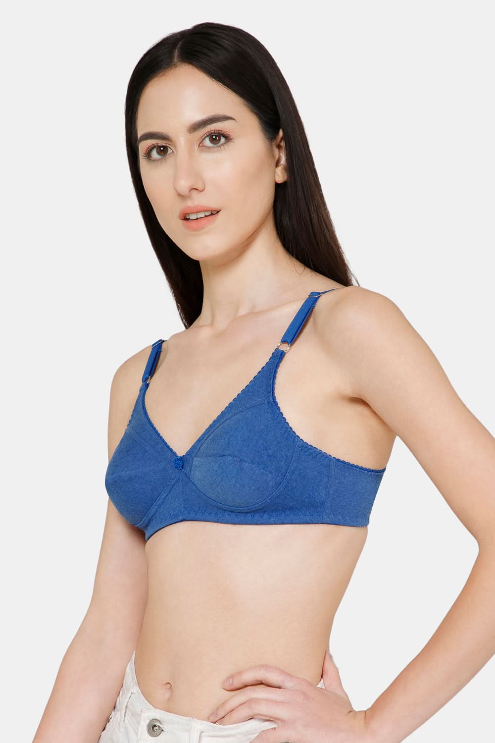 Naidu Hall Charmi Cotton Blend High-Coverage Non-Wired Saree and Salwar Bra with Adjustable Straps