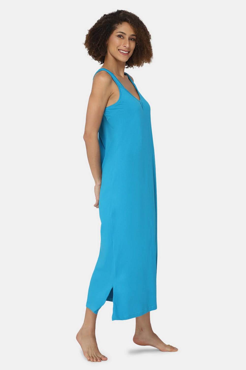 Intimacy Sleeveless Full-Length Night Slip | Ultra-Soft Cotton Comfort for All Seasons - Naidu Hall Family Store